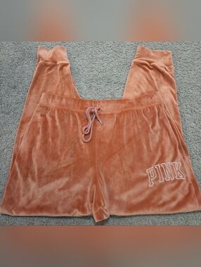 PINK Victoria's Secret XL Velvet Plush Activewear Sweatpants Joggers